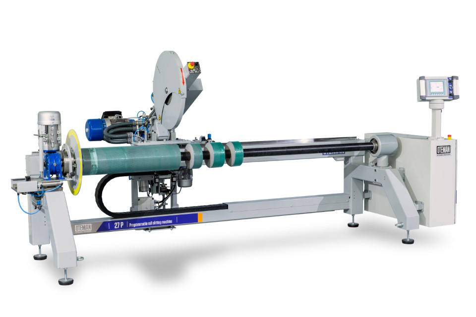 precise machine to cut rolls of differents diameters, weight, and lenght into strips or ribbons.